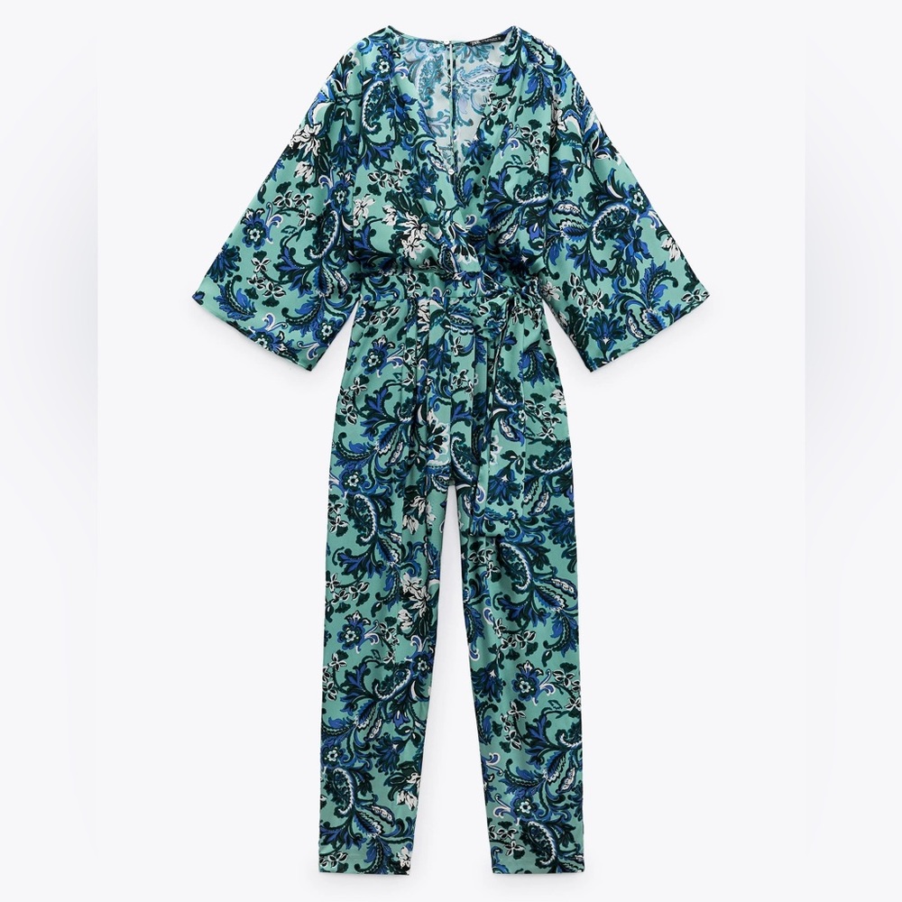 Floral Blue Jumpsuit